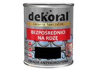 Farby zewnętrzne - Dekoral Emalia Antykorozyjna 0,65L Czarny Półmat - miniaturka - grafika 1