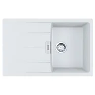 Zlewozmywaki - Franke Centro CNG 611-78 GSC Zlewozmywak granitowy jednokomorowy 78x50 cm biały polarny 114.0687.317 - miniaturka - grafika 1