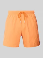 Kąpielówki męskie - Spodenki kąpielowe o kroju relaxed fit z nadrukiem z logo model ‘Iconic’ - miniaturka - grafika 1