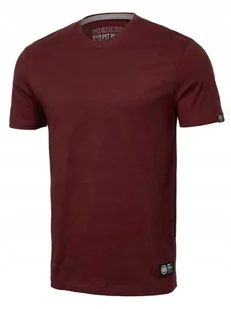 Męska Bordowa Koszulka Pitbull Bawełniany Klasyczny T-shirt No Logo M - Koszulki męskie - miniaturka - grafika 1