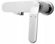 Baterie umywalkowe - AXEL Vento Biała Bateria Umywalkowa Podtynkowa Kran - miniaturka - grafika 1