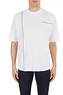 Bluzy męskie - Armani Exchange Męska bluza Sustainable, stretch Cotton, biała, bardzo duża, biały, XXL - miniaturka - grafika 1