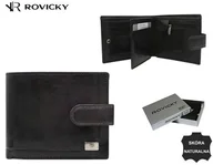 Portfele - Skórzany Portfel Męski Z Systemem Rfid Zamykany Na Zatrzask Lumarko! - miniaturka - grafika 1