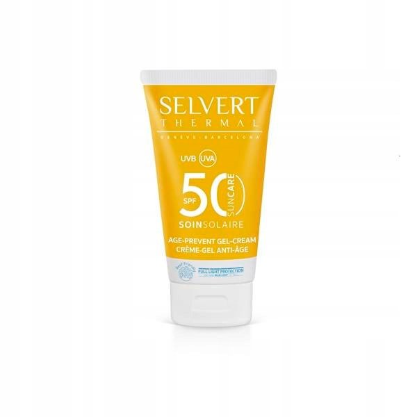 Selvert Thermal Sun Care Żelowy Antystarzeniowy Krem Do Twarzy SPF50 50ml