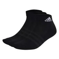 Skarpetki męskie - Skarpetki adidas  Cushioned Sportswear Ankle Socks 3 Pairs Black  L - miniaturka - grafika 1
