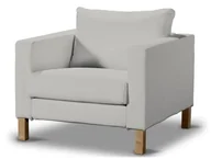 Pokrowce na meble - Dekoria pl pl Pokrowiec na fotel Karlstad krótki jasny popiel 89 x 89 x 64 cm Etna 619-705-90 - miniaturka - grafika 1