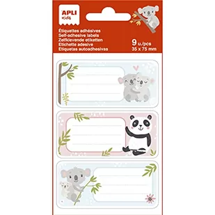 APLI Dzieci 19016 – etykiety szkolne Koala – idealne do identyfikacji książek i przedmiotów – 3 różne wzory, 9 etykiet - Etykiety do drukarek - miniaturka - grafika 1