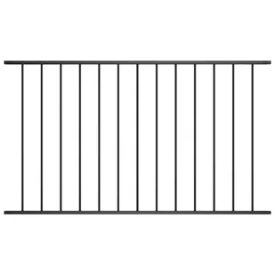 shumee Panel ogrodzeniowy kryta proszkowo stal 1,7x0,75m czarny - Akcesoria do urządzeń ogrodniczych - miniaturka - grafika 2