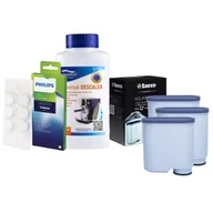 Akcesoria i części do ekspresów do kawy - Zestaw Philips - Filtr Philips Aquaclean CA6903 3szt, Uniwersalny Odkamieniacz 250ml, Philips CA6704/10 Tabletki Czyszczące - miniaturka - grafika 1