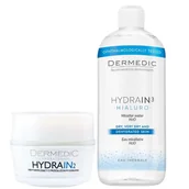 Zestawy kosmetyków damskich - Dermedic Zestaw: Hydrain 2 Krem 50ml + Hydrain 3 Hialuro Płyn micelarny 500ml - miniaturka - grafika 1