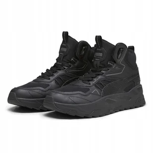 Buty męskie jesienne wysokie Puma Trinity Mid Hybrid 39232701 czarne 43 - Buty sportowe męskie - miniaturka - grafika 1