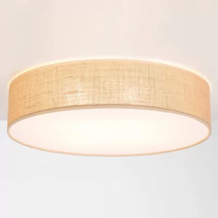 Britop Sufitowa LAMPA skandynawska JUTE 47925802 okrągła OPRAWA plafon abażurowy loftowy beżowy - Lampy sufitowe - miniaturka - grafika 1