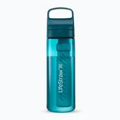 Shakery i bidony sportowe - Butelka turystyczna Lifestraw Go 2.0 z filtrem 650 ml laguna teal - miniaturka - grafika 1
