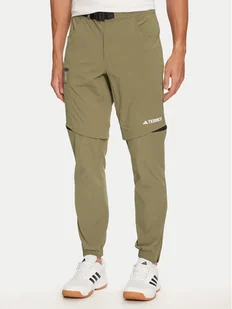 adidas Spodnie outdoor Terrex Utilitas IQ3505 Zielony Regular Fit - Odzież trekkingowa męska - miniaturka - grafika 1