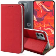 Etui i futerały do telefonów - ETUI Z KLAPKĄ DO MOTOROLA MOTO G14 CZERWONE MAGNETYCZNE ZAMYKANE KABURA - miniaturka - grafika 1