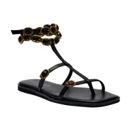 Sandały damskie - Kurt Geiger Skórzane sandały REGENT FLAT GLADIATOR - miniaturka - grafika 1