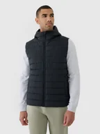 Kurtki męskie - 4F Bezrękawnik puchowy z wypełnieniem syntetycznym męski - czarny XXL - miniaturka - grafika 1