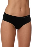 Bielizna sportowa damska - Brubeck Figi damskie Hipster HI00043A Comfort Cotton czarne r. S - miniaturka - grafika 1