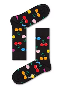 Happy Socks Cherry Sock, kolorowe i zabawne, Skarpety dla kobiet i mężczyzn, Czarny-Zielony-Pomarańczowy-Różowy-Czerwony (41-46) - Skarpetki męskie - miniaturka - grafika 1