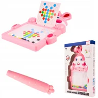 Tablice dla dzieci - Tablica Magnetyczna Układanka Mozaika z Koralikami Zajączek Szablony Królik - miniaturka - grafika 1