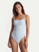 Stroje kąpielowe - Calvin Klein Swimwear Strój kąpielowy LV00Q61217 Niebieski - miniaturka - grafika 1