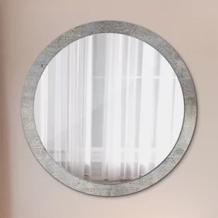 Lustro dekoracyjne okrągłe Szary beton - Lustra - miniaturka - grafika 1