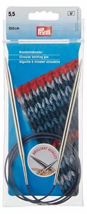 PRYM PRYM Circular Knitting Needles Brass 100cm / 5,5mm Silver - Pasmanteria - miniaturka - grafika 1