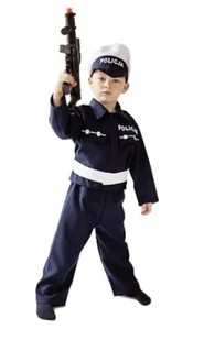 Strój mundur policjanta policjant 98/104 policja - Stroje karnawałowe - miniaturka - grafika 1