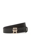 Paski - Tommy Hilfiger Pasek Damski Th Modern 2.5 AW0AW17496 Czarny - miniaturka - grafika 1