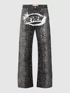 Spodnie męskie - Jeansy o kroju baggy fit z nadrukiem z logo - miniaturka - grafika 1