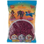 Prace ręczne dla dzieci - Hama 201-82 - ciemna fuksja - 3000 koralików midi - miniaturka - grafika 1