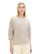 Koszulki i topy damskie - TOM TAILOR Damska koszulka z rękawem 3/4, 16339-Clouds Grey, 3XL - miniaturka - grafika 1