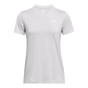 Damska Koszulka z krótkim rękawem UNDER ARMOUR TECH SSC- TWIST 1384230-014 – Szary - Koszulki i topy damskie - miniaturka - grafika 1