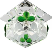 Lampy sufitowe - Candellux Podtynkowa halogenowa OPRAWA sufitowa OCZKO SK-49 2217386 chrom Zielony - miniaturka - grafika 1