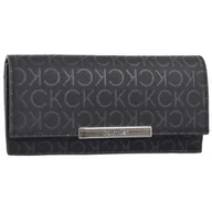 Portfele - Portfel CK Linear Large Wallet_Mono Black Monogram K60K612444 0GM (CK555-a) Calvin Klein - miniaturka - grafika 1