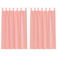 Zasłony - vidaXL Zasłony woalowe z pętelkami 2 szt. Różowe 140x175 cm - miniaturka - grafika 1