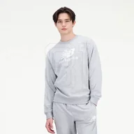 Bluzy męskie - Bluza New Balance ESSENTIALS STACKED LOGO FRENC AG M MT31538AG XL - miniaturka - grafika 1
