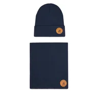 Czapki dla dzieci - Komplet czapka i komin Beverly Hills Polo Club CEO-BHPC-ACCCS-02 Granatowy - miniaturka - grafika 1