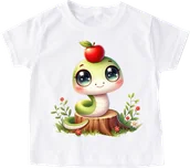Koszulki dla dziewczynek - dziecięca Koszulka na DZIEŃ JABŁKA Z MOTYWEM JABŁKA - JABŁKO5 - miniaturka - grafika 1