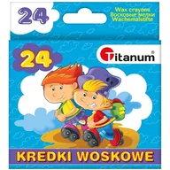 Przybory szkolne - Titanum Kredki woskowe 24 kolory - miniaturka - grafika 1