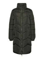 Kurtki damskie - Vero Moda Płaszcz pikowany w kolorze ciemnozielonym - miniaturka - grafika 1