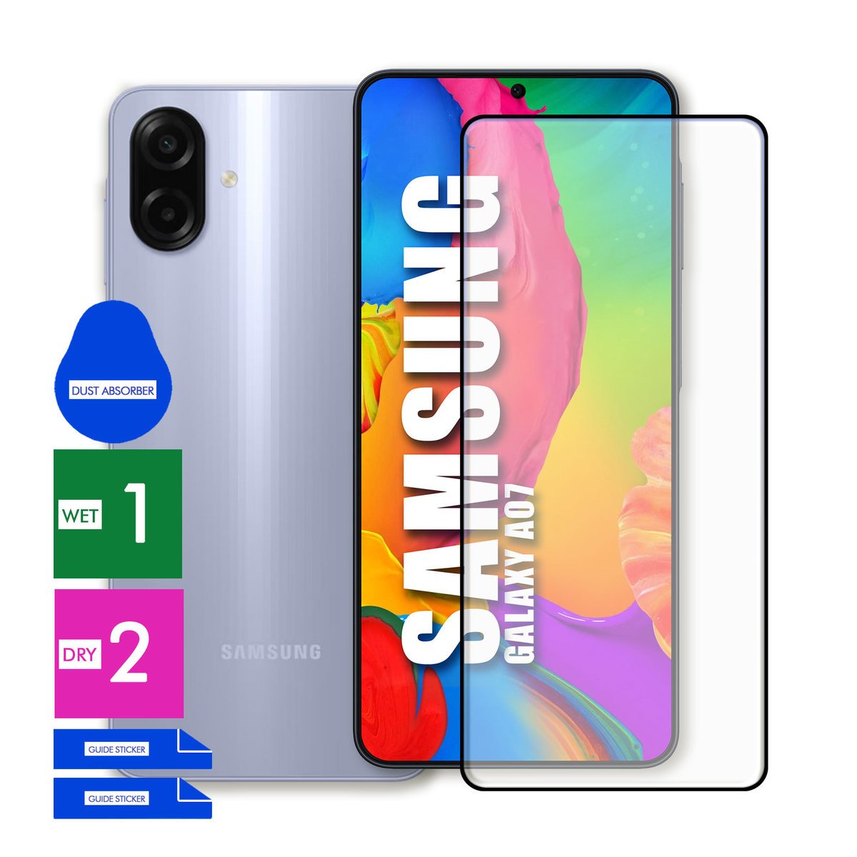 SZKŁO OCHRONNE DO SAMSUNG GALAXY A07 HARTOWANE 9H PEŁNE CAŁY EKRAN 5D