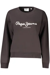 PEPE JEANS CZARNA BLUZA DAMSKA Z ROZPINANYM NA ZAMEK - Pepe Jeans - Bluzy damskie - miniaturka - grafika 1