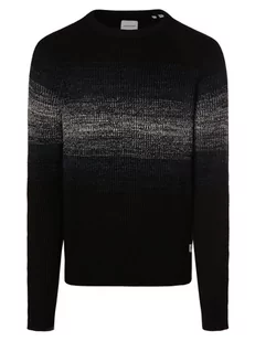 Jack & Jones - Sweter męski  JJPannel, niebieski|biały|czarny - Swetry męskie - miniaturka - grafika 1