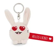 Plecaki - NICI 62051 breloczek do kluczy z motywem zająca, wszystkiego miłości, 5 cm, biały towarzysz do plecaka lub torby, uchwyt na klucze dla małych i dużych - miniaturka - grafika 1