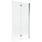 Parawany nawannowe - Mexen Mist parawan nawannowy 2-skrzydłowy prawy 100 x 150 cm, transparent, chrom - 8A9-100-002-01-00-P - miniaturka - grafika 1
