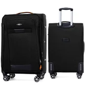 Walizki - Duża walizka podróżna S-030 XXL CZARNY - miniaturka - grafika 1