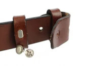 Paski - Pasek Skórzany Bez Klamry COMPLEX (PL) Skóra Naturalna GŁADKI 30 mm KASZTANOWY - miniaturka - grafika 1