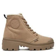 Botki damskie - Trapery Palladium Pallabase Nbk Zip Wl 98867-211-M Szary - miniaturka - grafika 1