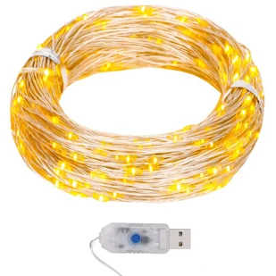 vidaXL Lampki świąteczne, 40 m, 400 micro LED, ciepła biel, 8 funkcji vidaXL - Oświetlenie świąteczne - miniaturka - grafika 1